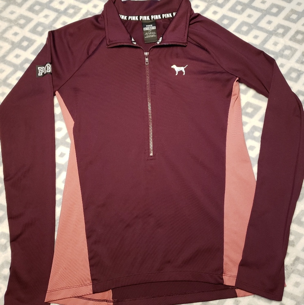 PINK Ultimate Half Zip NWOT sz SM